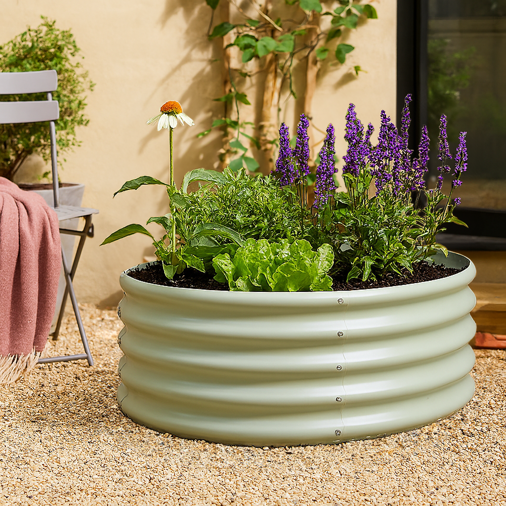 Round Raised Garden Bed - 120cm x 45cm