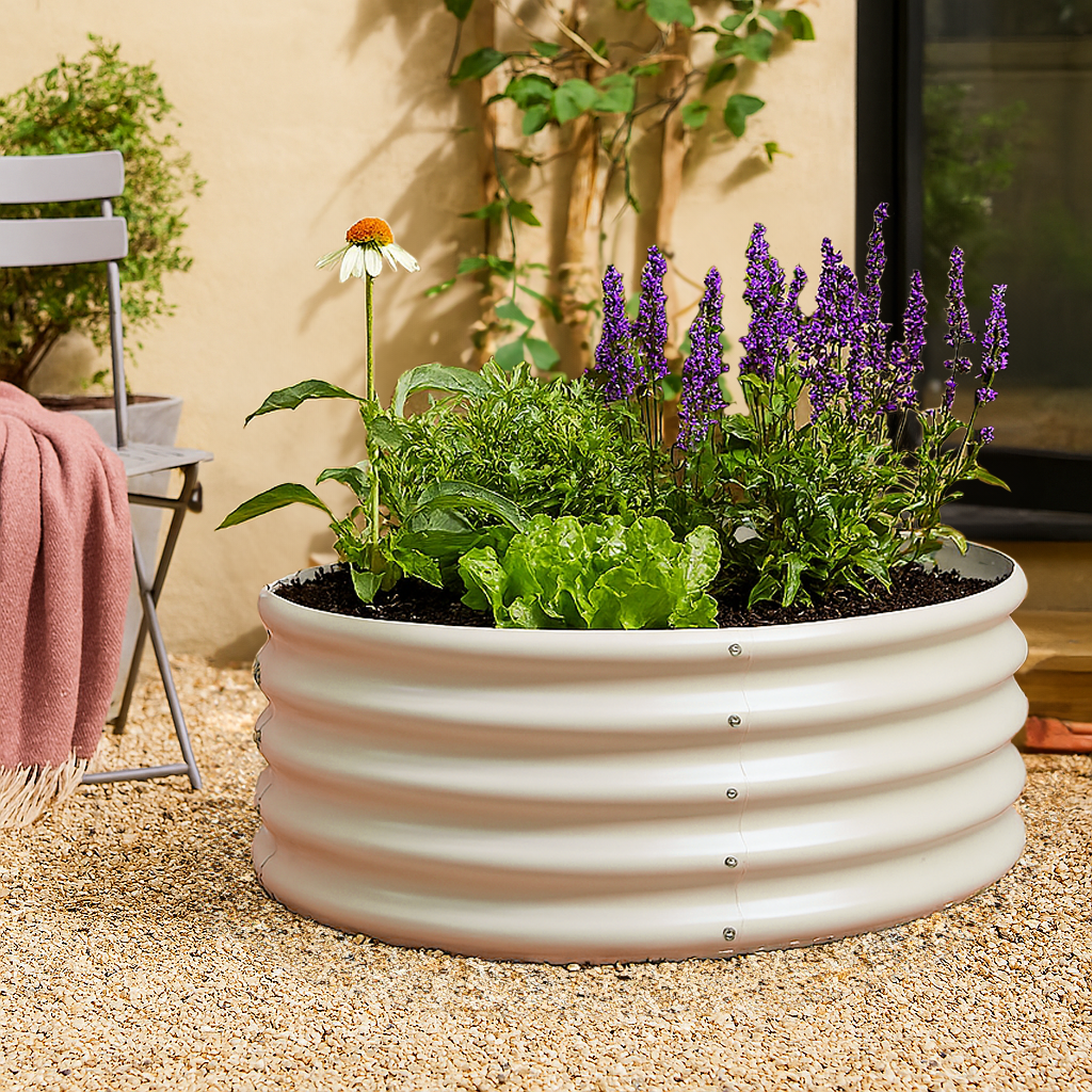 Round Raised Garden Bed - 90cm x 45cm