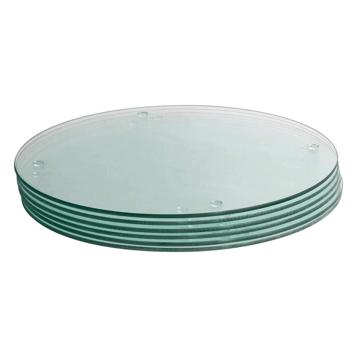 30cm Round Glass Placemats - Pack of Six
