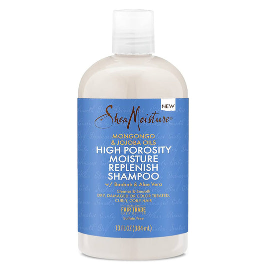 Shea Moisture High Porosity Moisture Replenish Shampoo 13 oz / 384 ml - For Dry, Damaged High Porosity Hair
