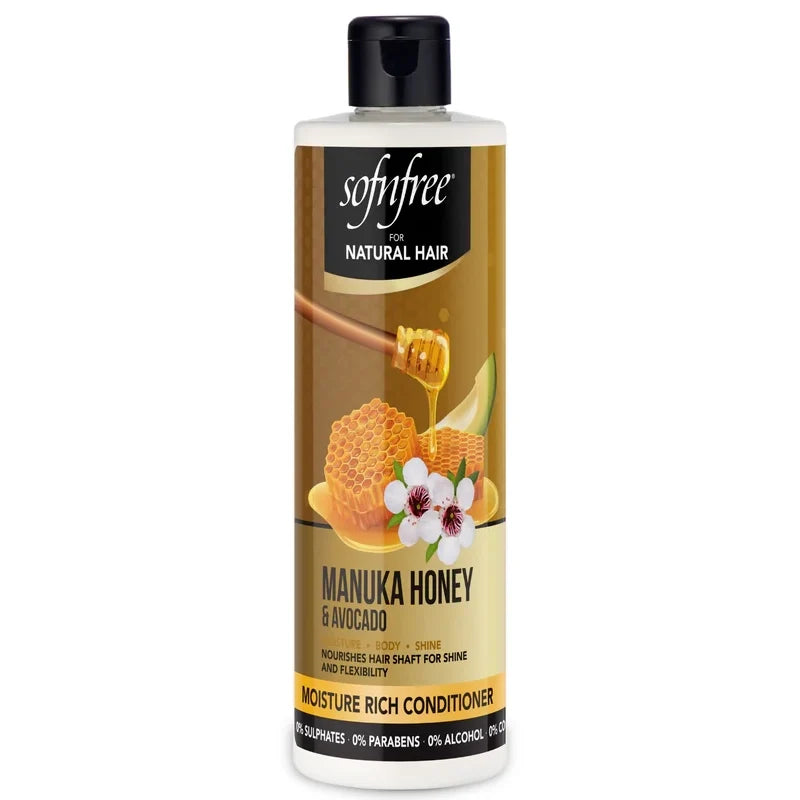Sofn'free Manuka Honey & Avocado Moisture Rich Conditioner for Deep Hydration