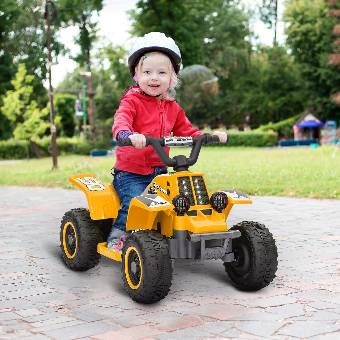 AIYAPLAY 6V Electric Quad Bike for Kids w/ Forward Backward