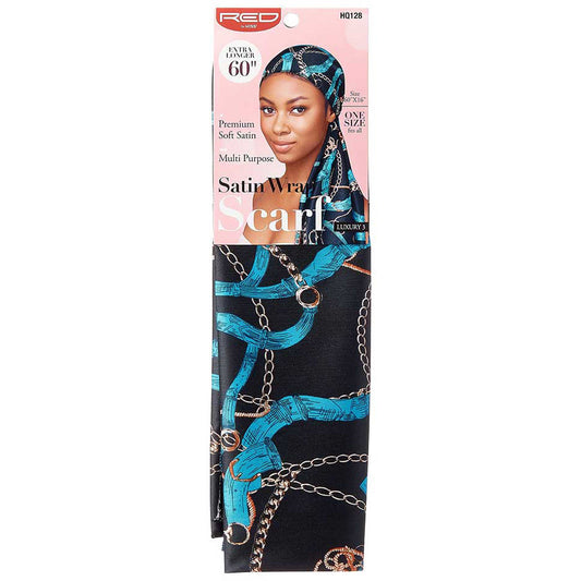 Red By Kiss Satin Wrap Scarf (HQ128) for Frizz Control & Hair Protection, All Hair Types, Versatile Fit