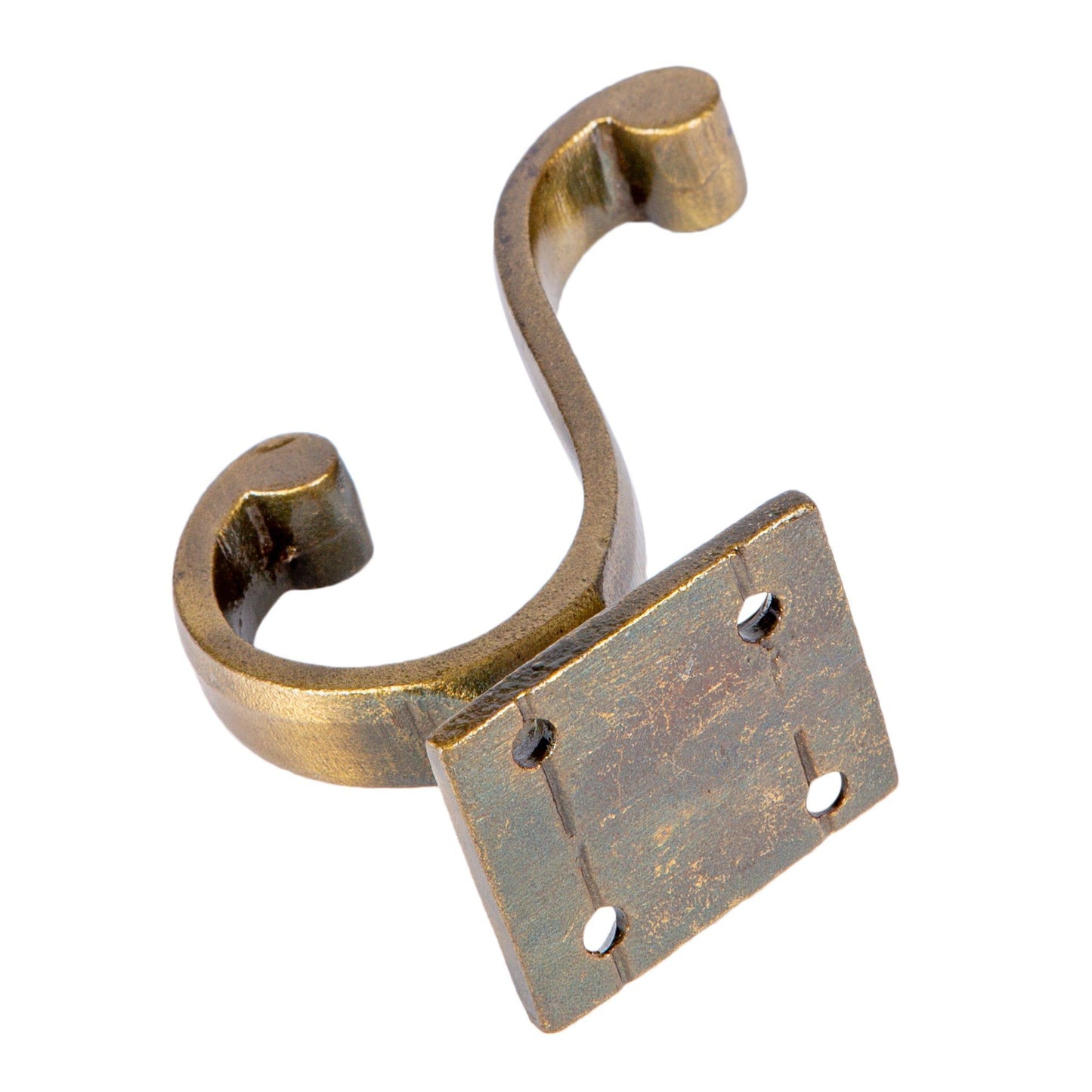 35mm x 80mm Brass Square Back Hat & Coat Hook
