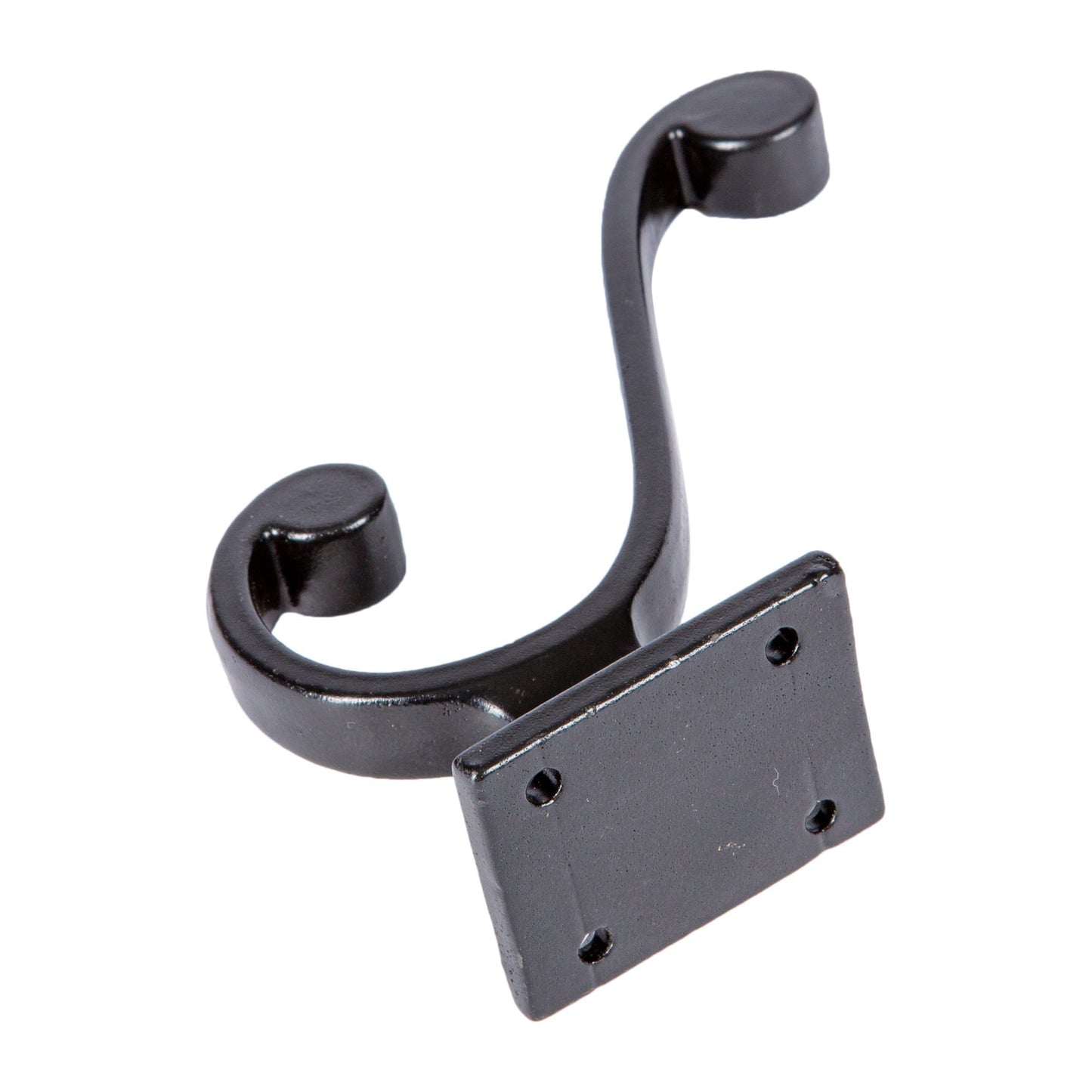 35mm x 105mm Black Square Back Hat & Coat Hook