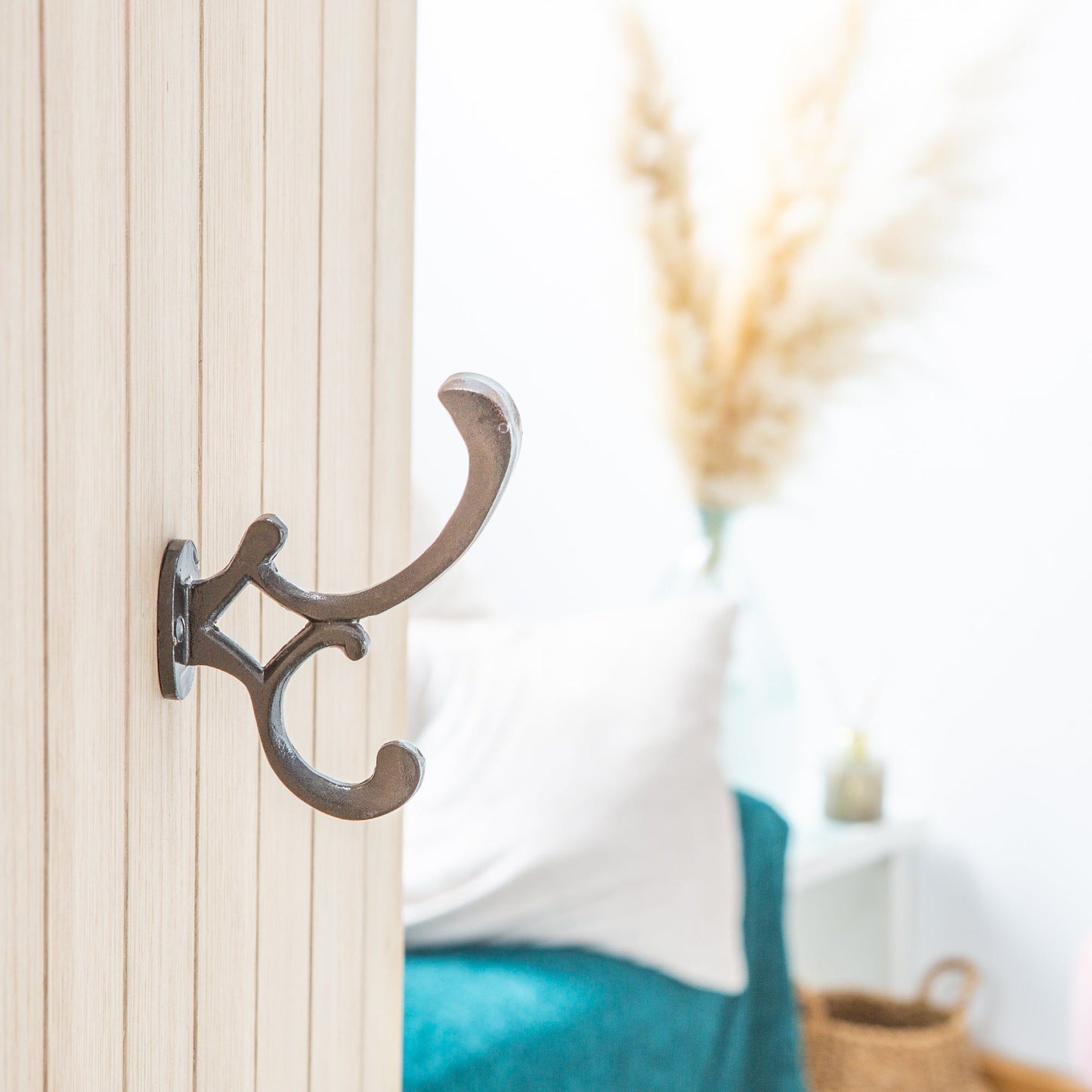 30mm x 130mm Brass Ornamental Hat & Coat Hook