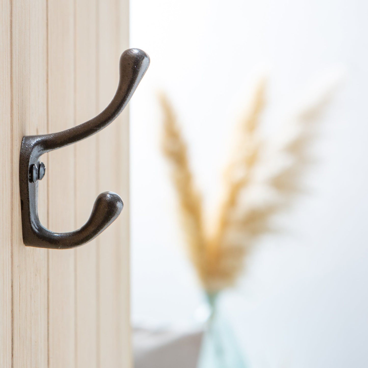 25mm x 80mm Black Narrow Hat & Coat Hook
