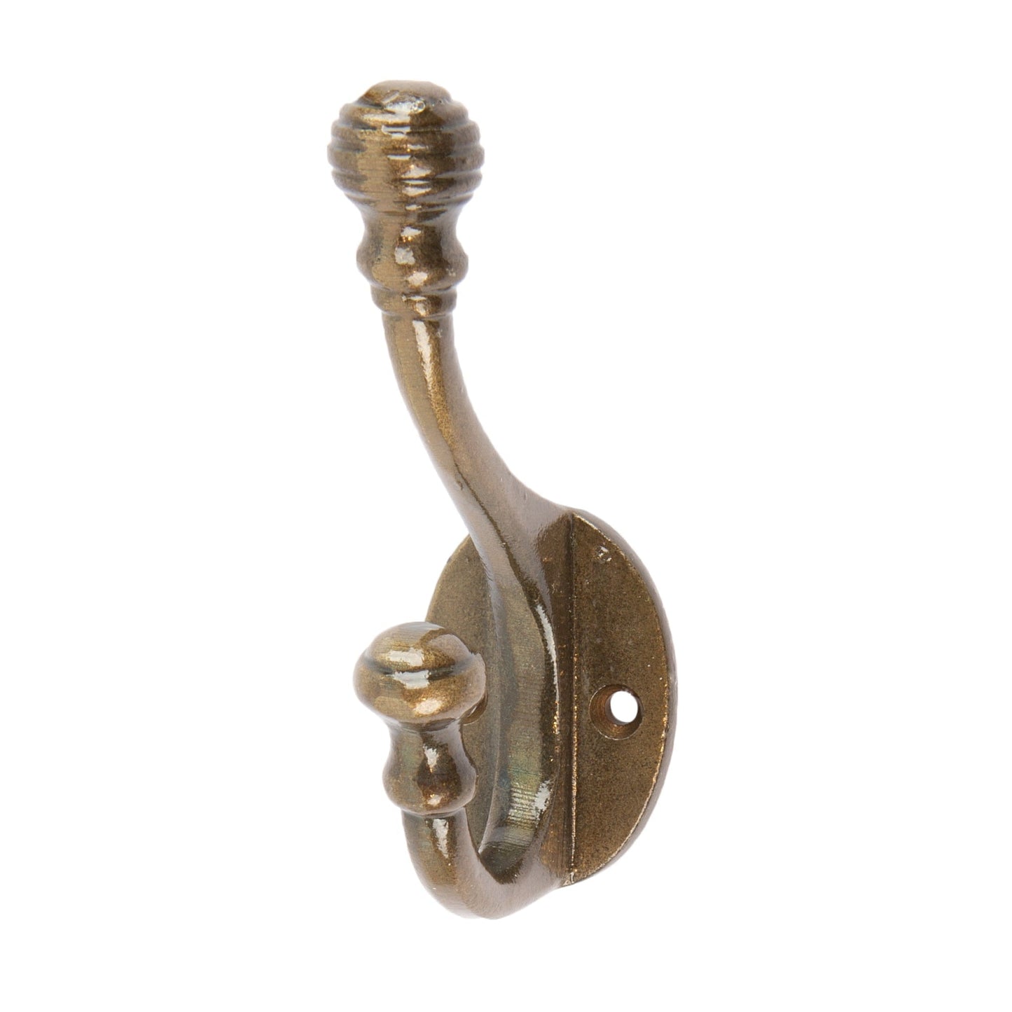 30mm x 95mm Brass Ball End Hat & Coat Hook