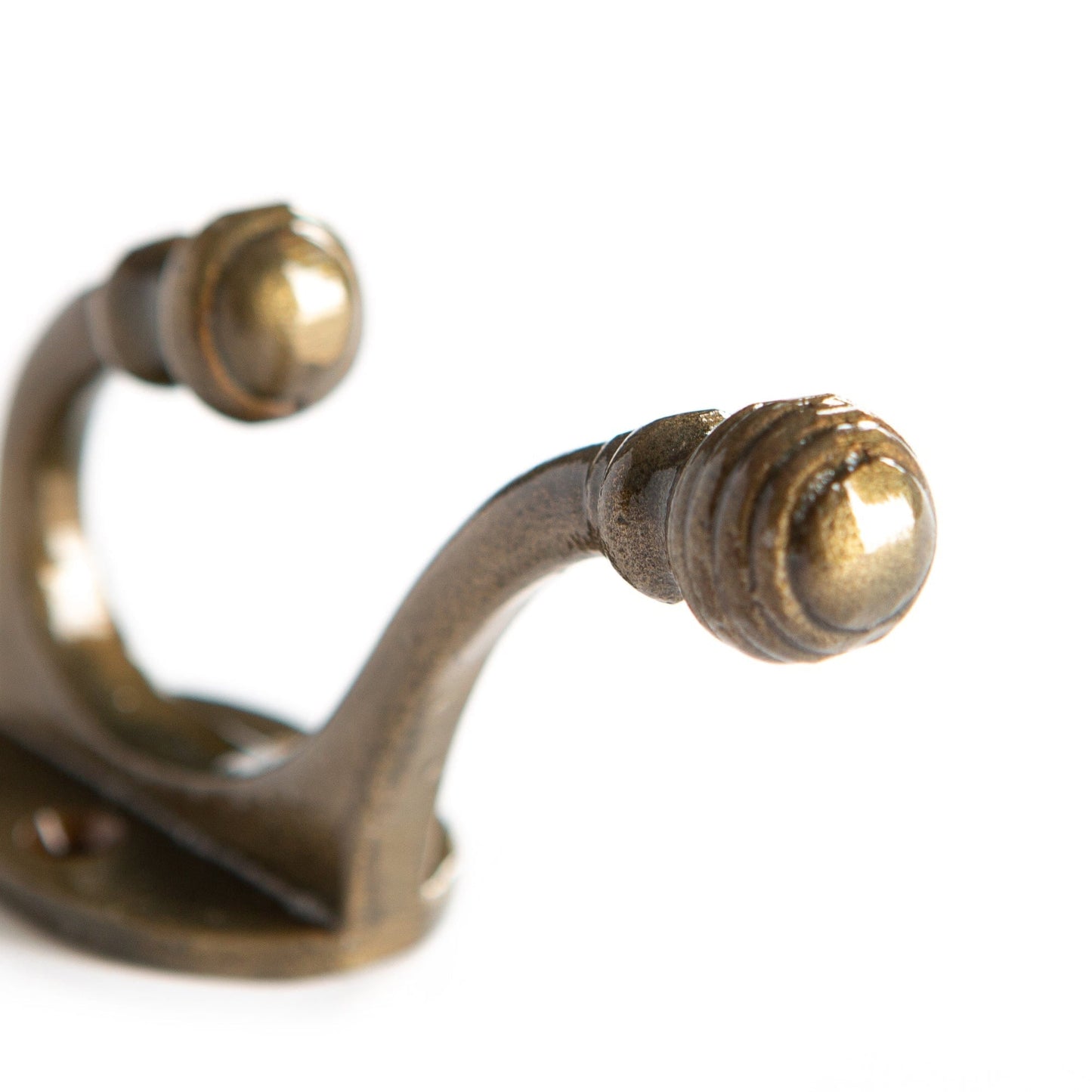 30mm x 95mm Brass Ball End Hat & Coat Hook
