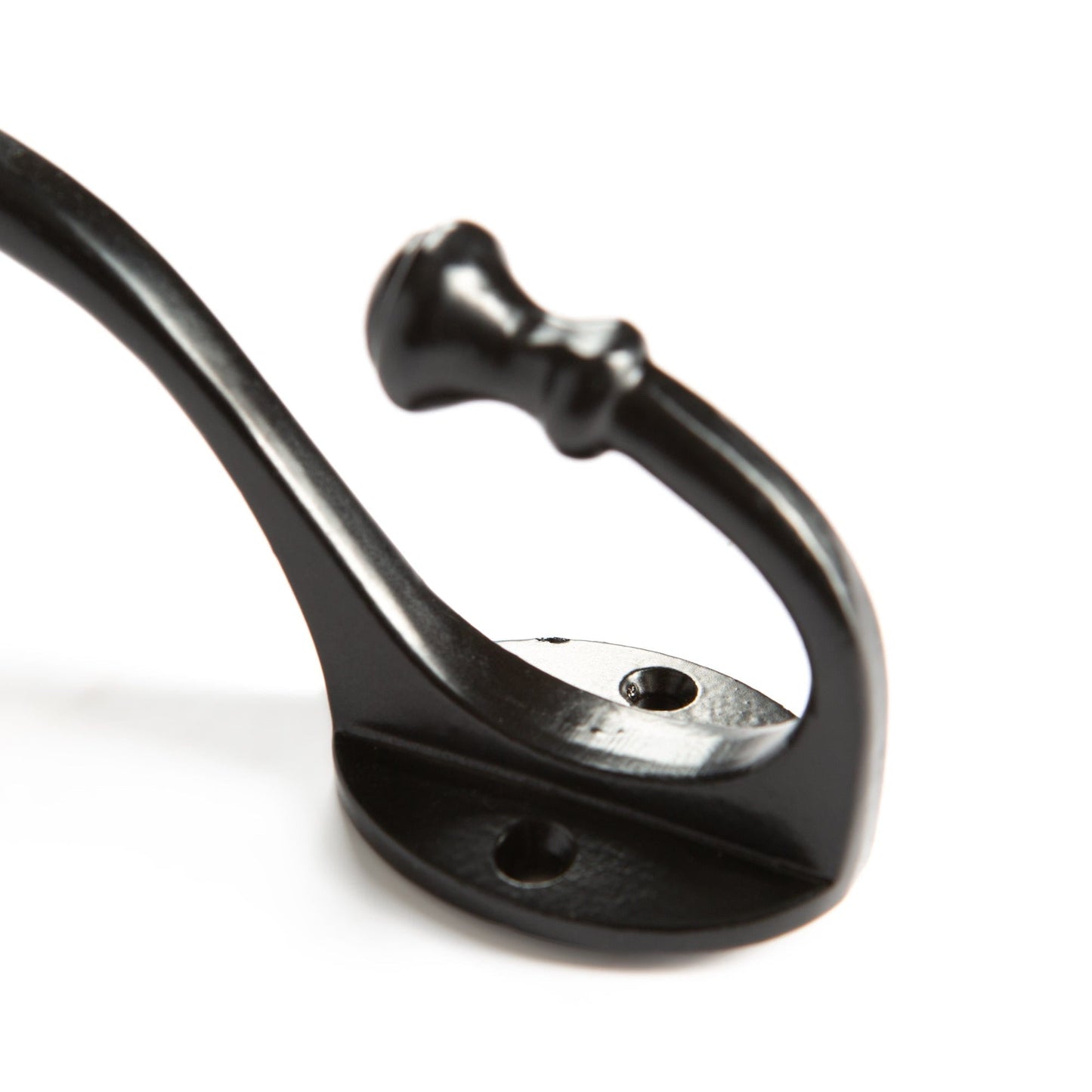 35mm x 135mm Black Ball End Hat & Coat Hook