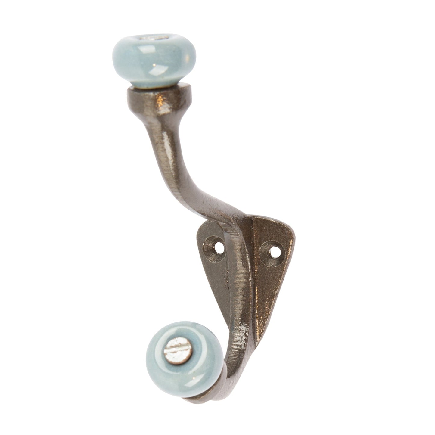 30mm x 105mm Grey Ceramic Ball Raw Hat & Coat Hook