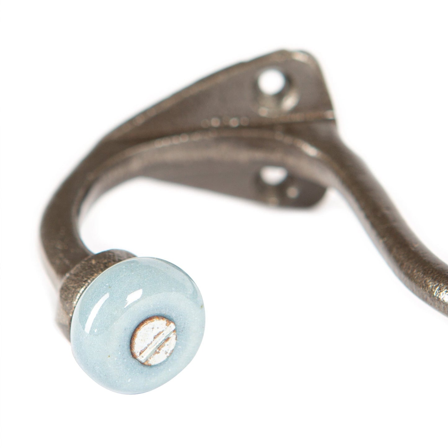 30mm x 105mm Grey Ceramic Ball Raw Hat & Coat Hook