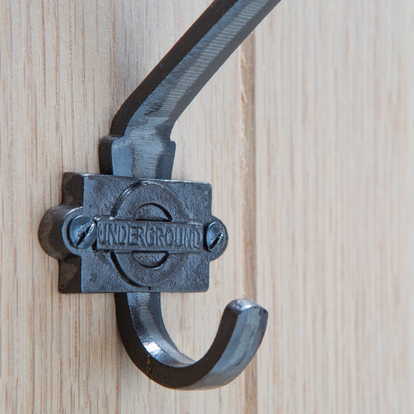 55mm x 100mm Grey London Underground Hat & Coat Hook