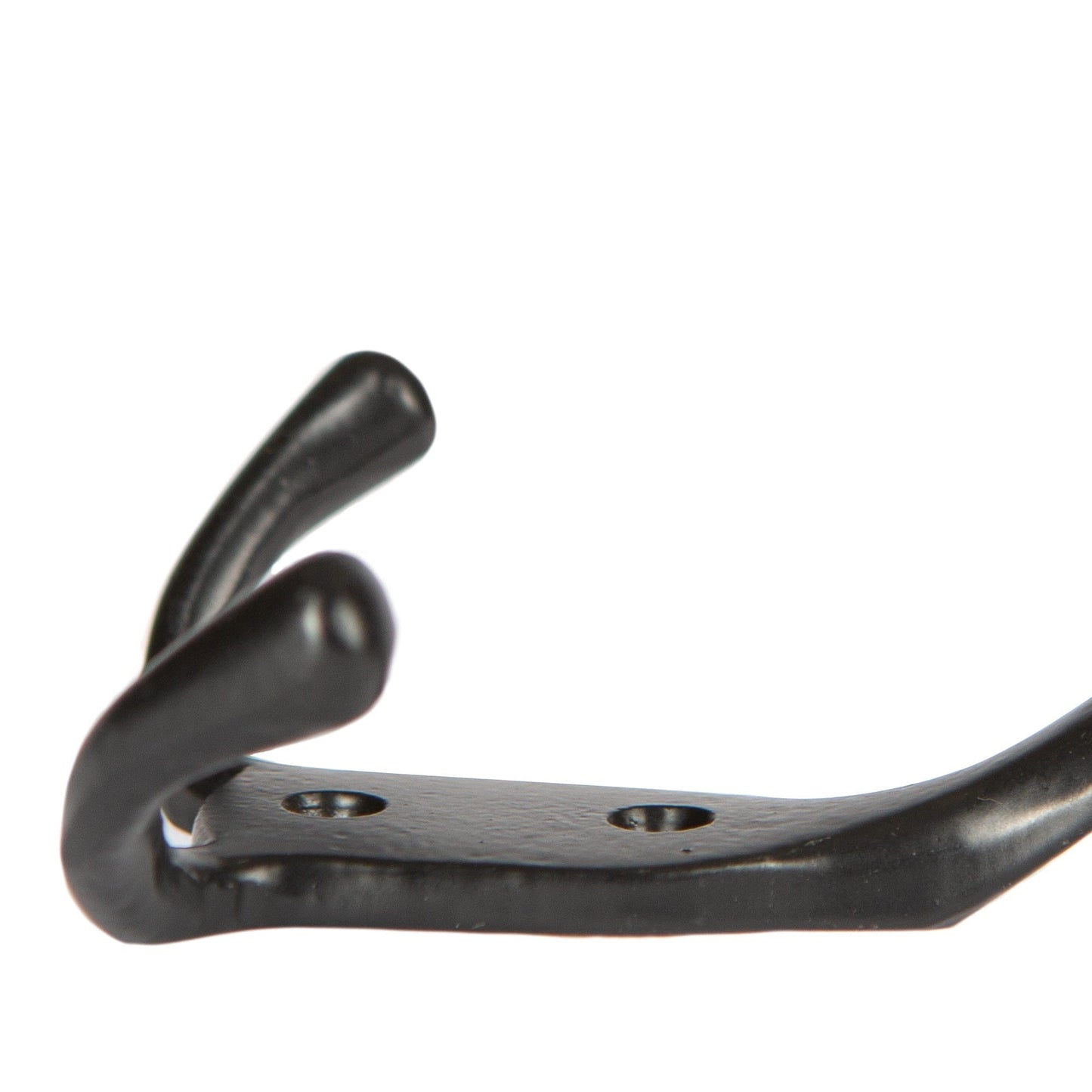 90mm x 140mm Black Rustic Hat and Double Robe Hook