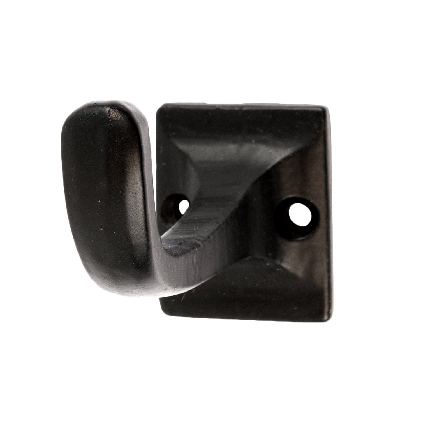 30mm x 45mm Black Square Back Curved Hook