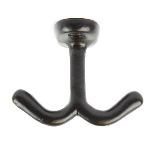 80mm x 60mm Black Double Ceiling Hook