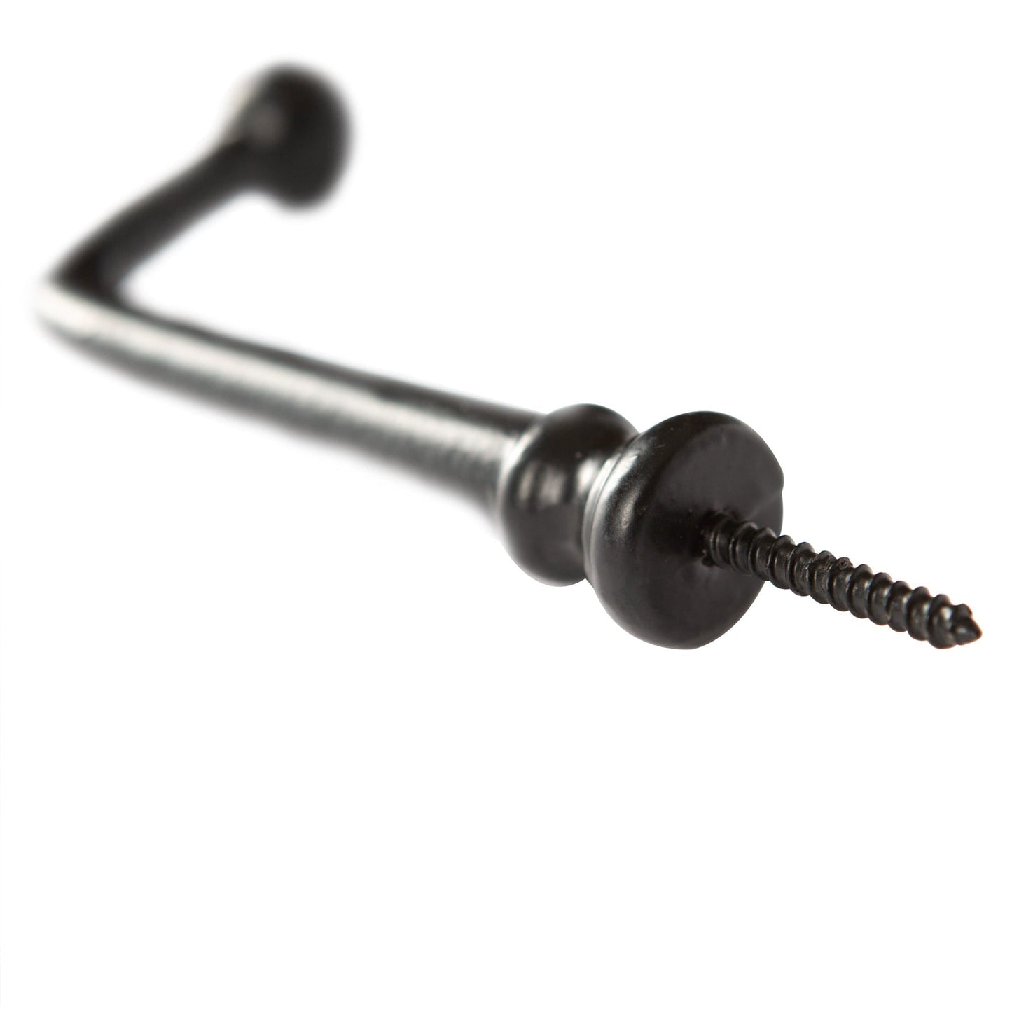 20mm x 60mm Black Flat Top Screw Hook