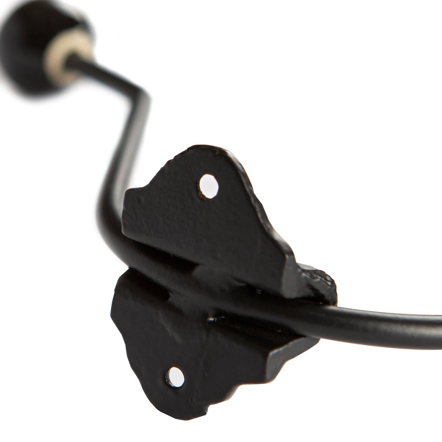 50mm x 180mm Black Ceramic Ball Hat & Coat Hook
