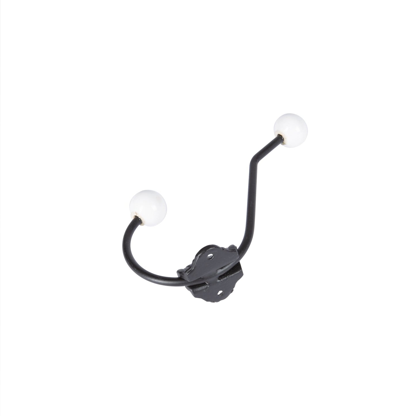 50mm x 180mm White Ceramic Ball Hat & Coat Hook