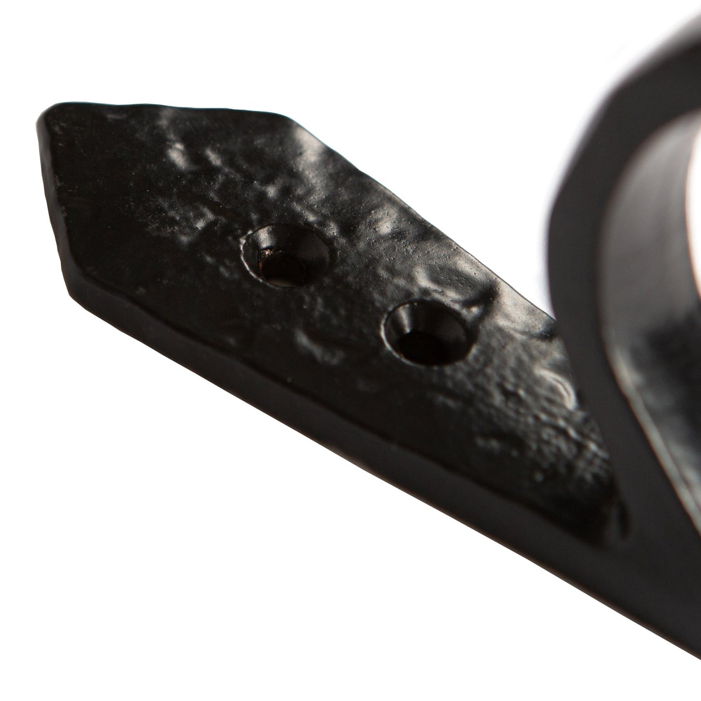 30mm x 95mm Black Hammered Scroll Hook