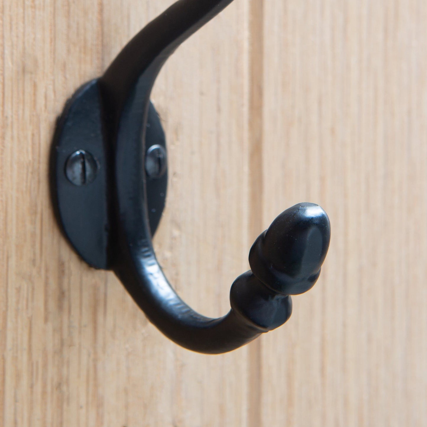 30mm x 135mm Black Antique Deco Hat & Coat Hook