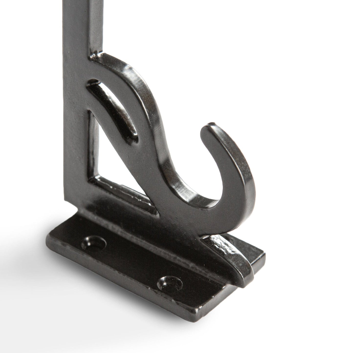 35mm x 70mm Black Ornate Flat Top Hat & Coat Hook