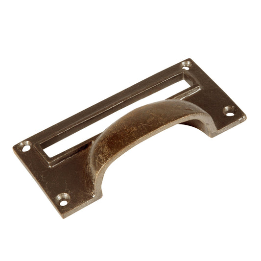 100mm x 50mm Filing Cabinet Cup Handle with Card Frame