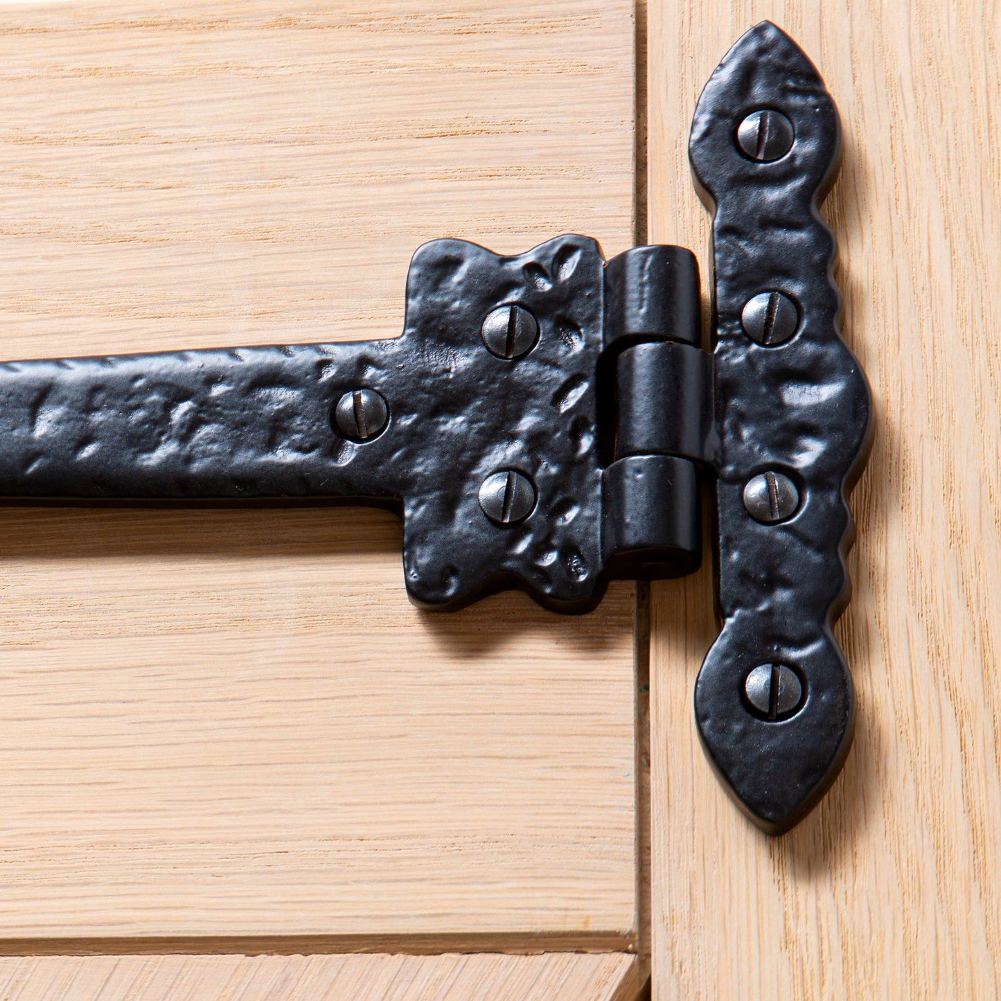 155mm Black Ornate T-Hinge