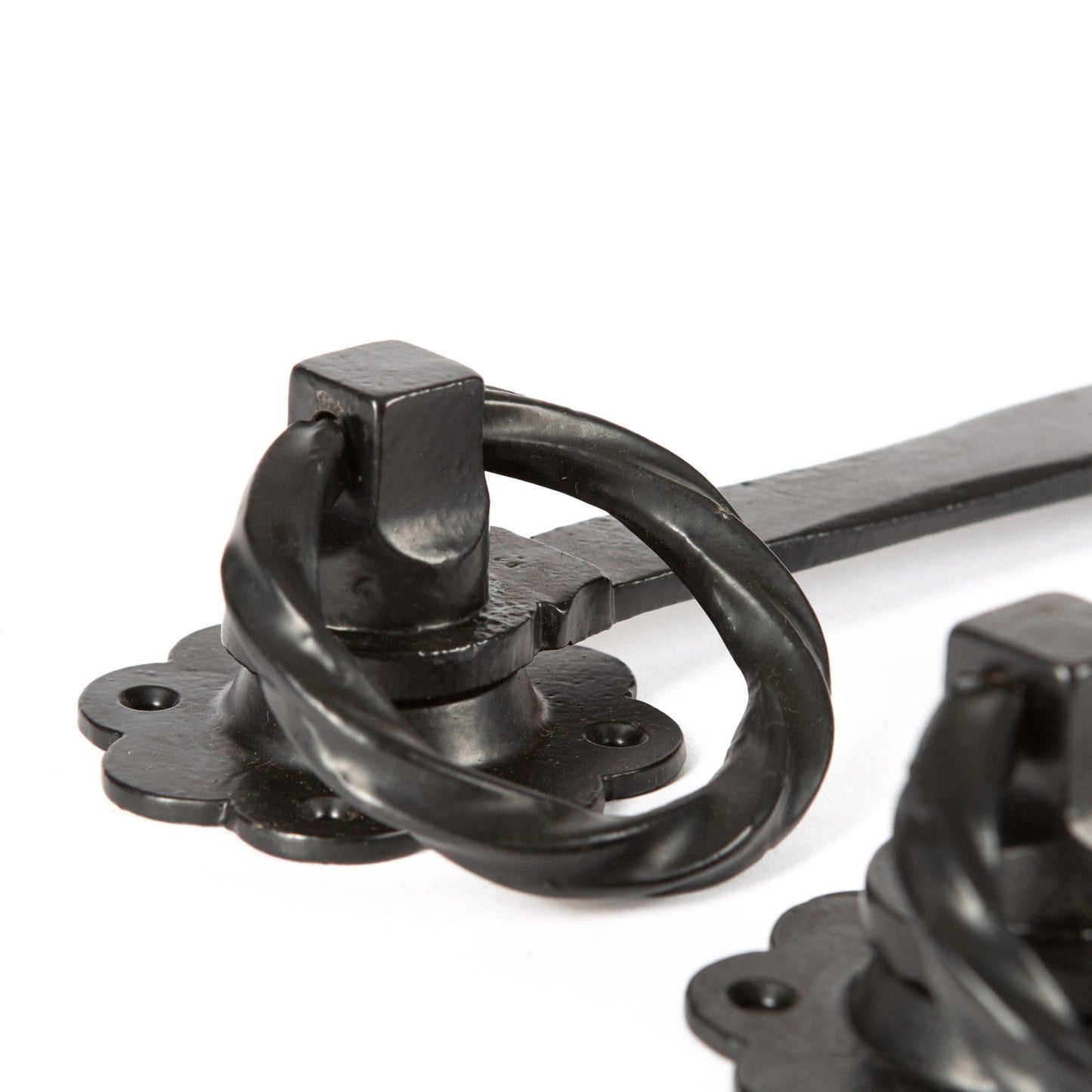 195mm Black Rose Ring Gate Latch