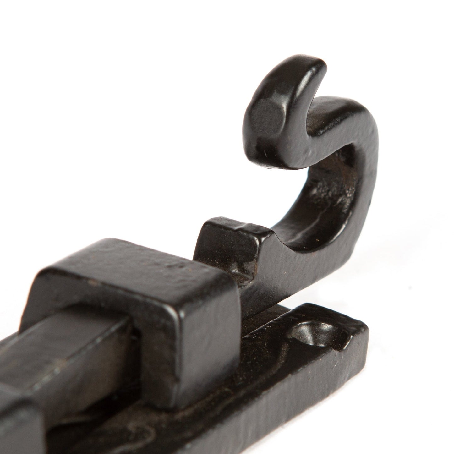 110mm Black Straight Shepherd's Crook Surface Bolt