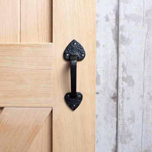 155mm Black Rustic Arrowhead Door Handle
