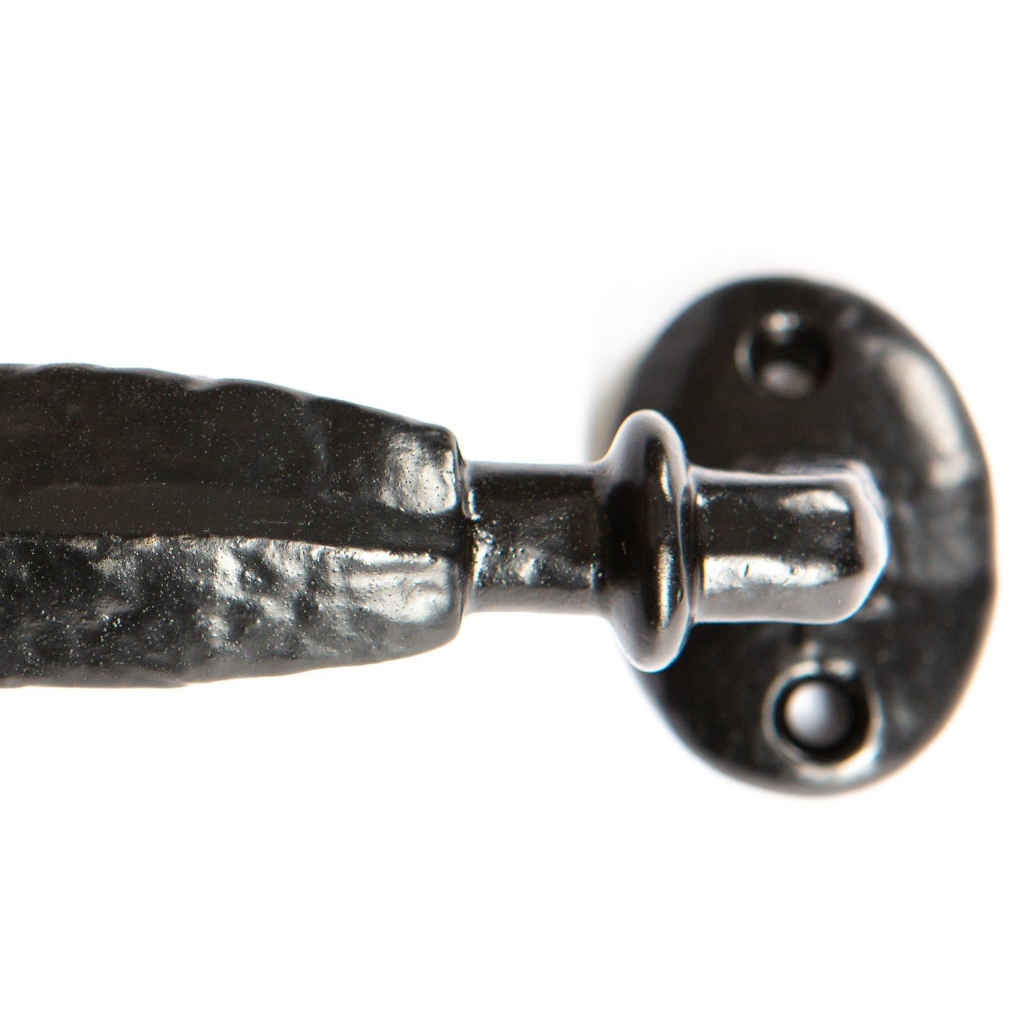 160mm Black Offset Wrought Iron Door Handle