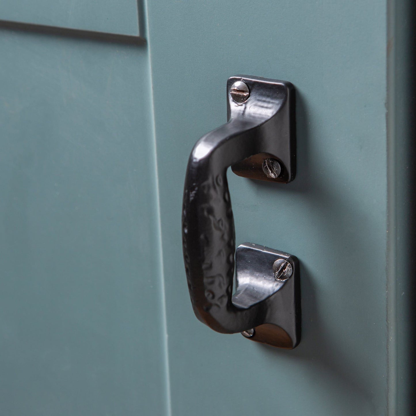 100mm Black Forged Barn Door Handle