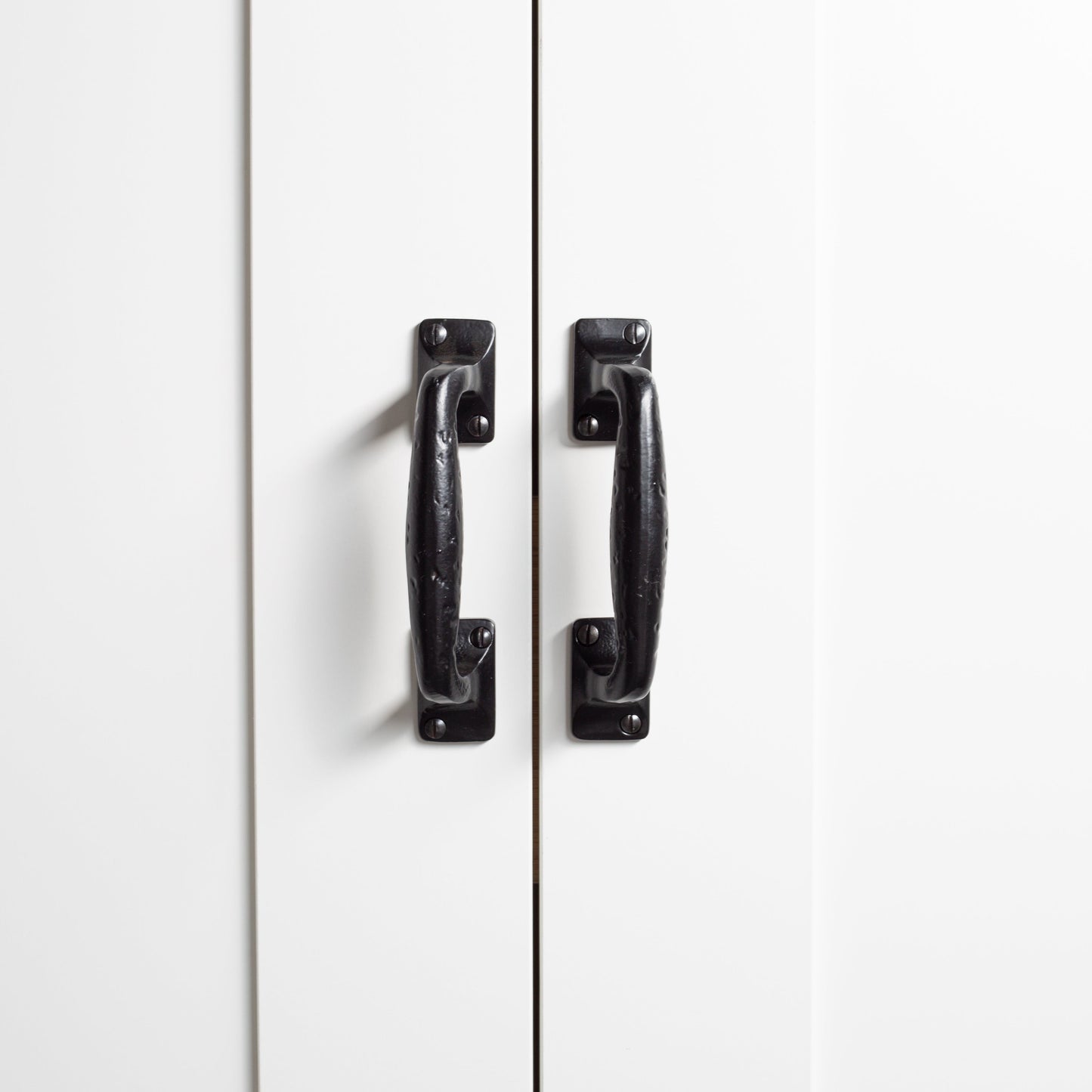 150mm Black Forged Barn Door Handle