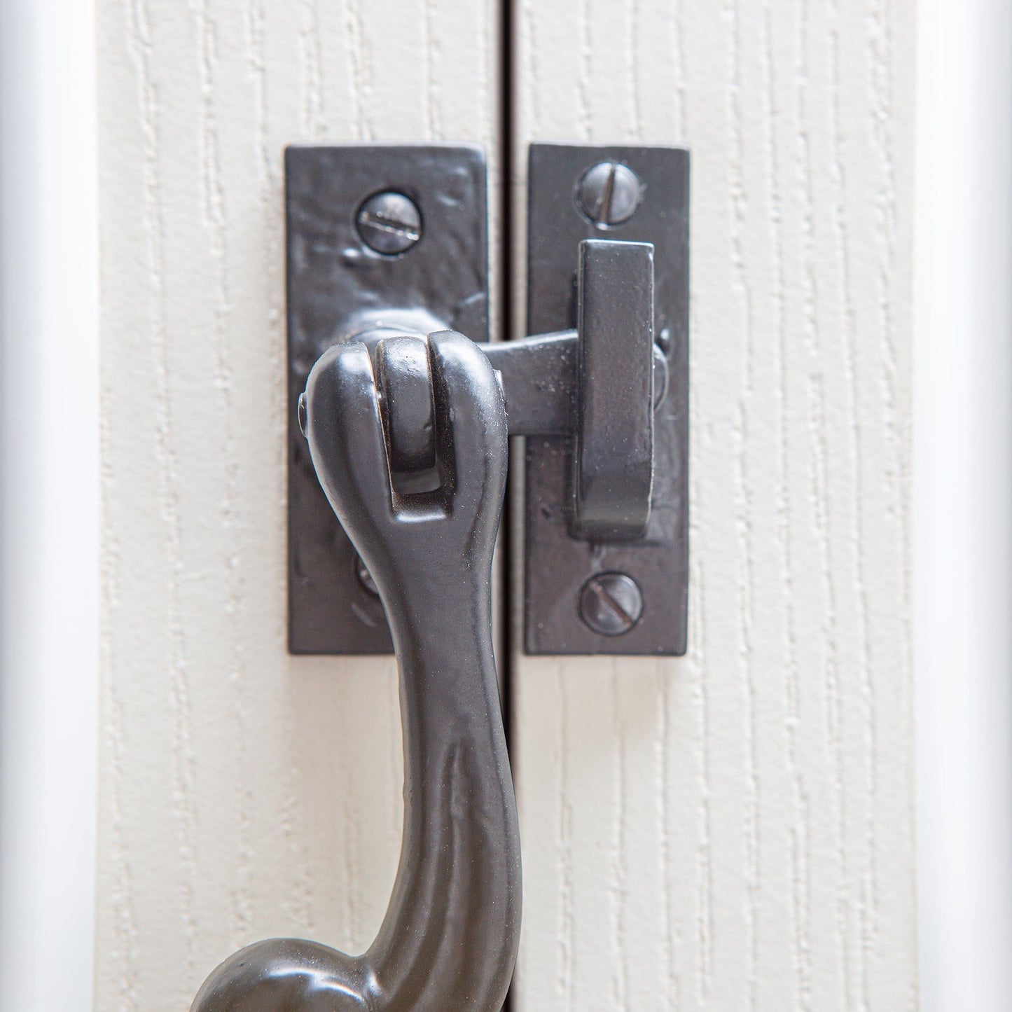 45mm x 110mm Black Rustic Left Handed Window Fastener