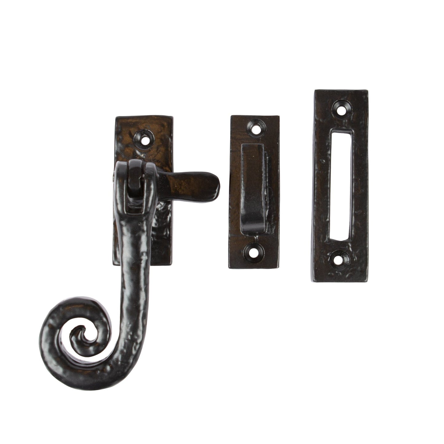 46mm x 108mm Black Curly Tail Left Handed Window Fastener