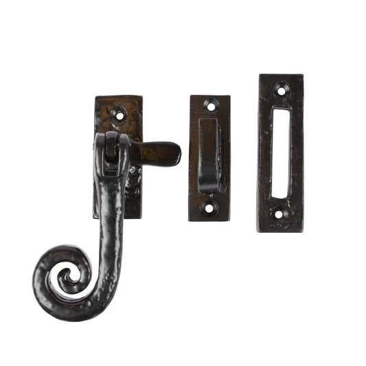 46mm x 108mm Black Curly Tail Left Handed Window Fastener