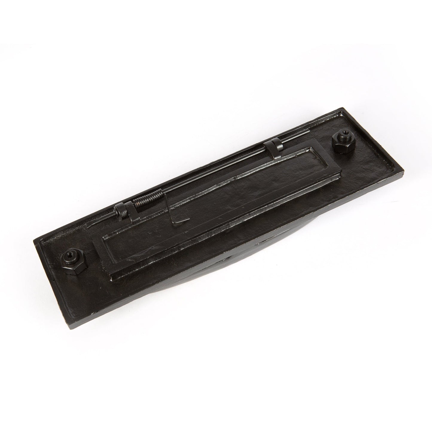 340mm x 105mm Black Antique Letter Plate with Knocker