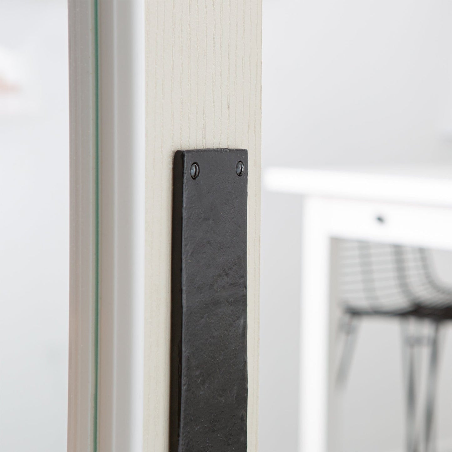 65mm x 295mm Black Rustic Door Push Plate