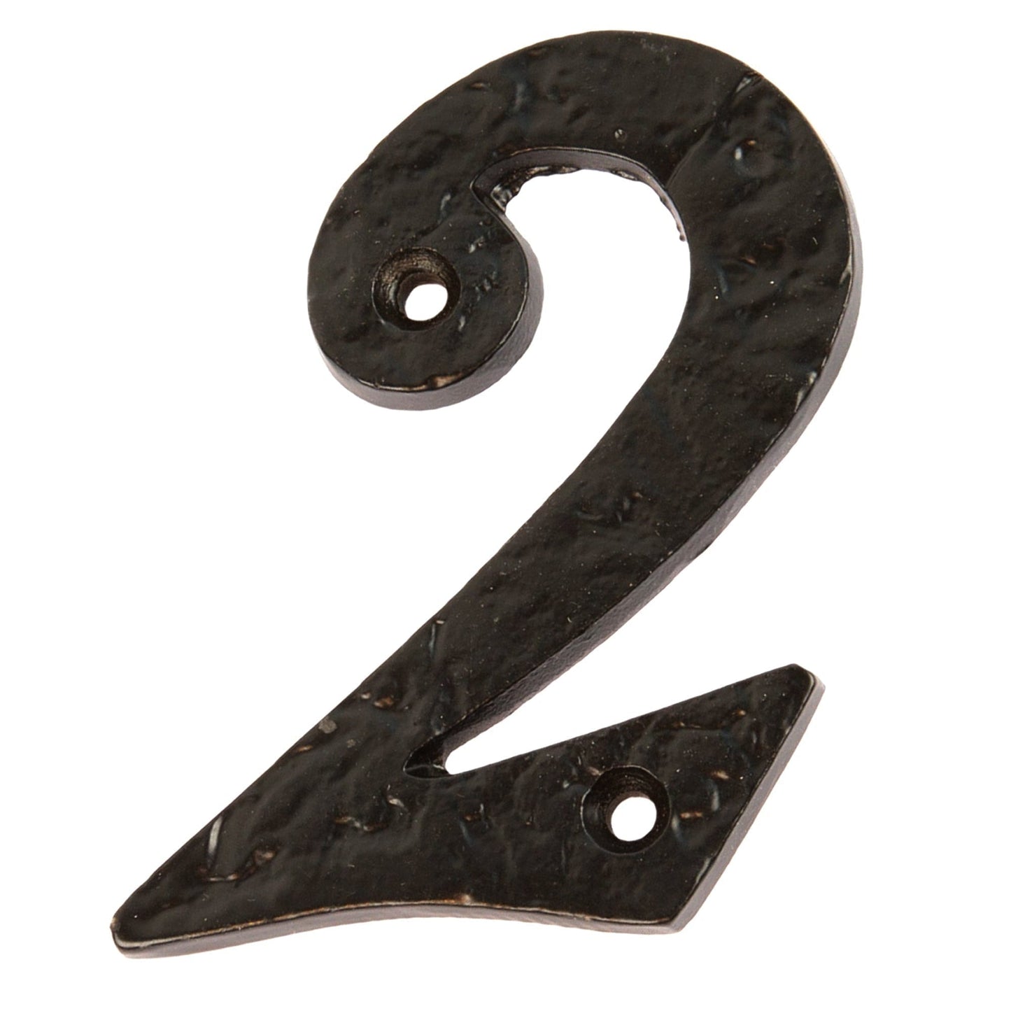 80mm Black Rustic Iron House Number 2