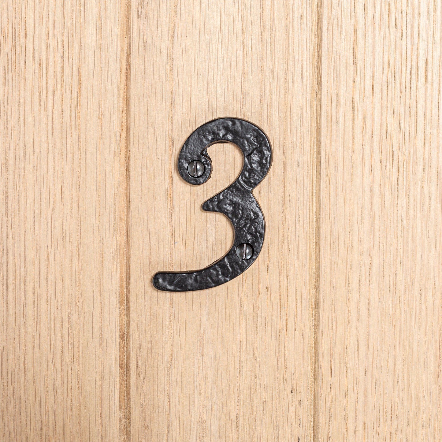 80mm Grey Rustic Iron House Number 3