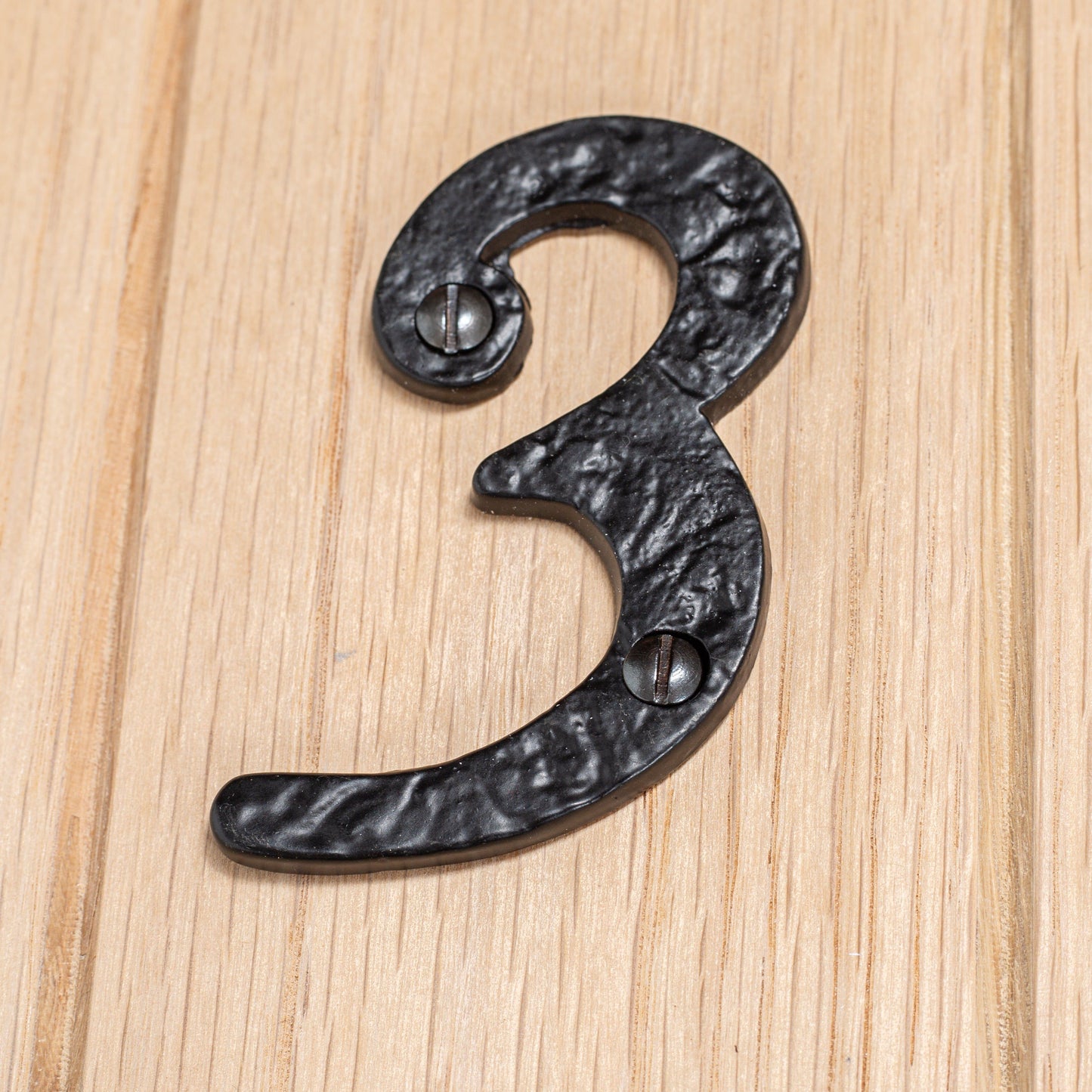80mm Grey Rustic Iron House Number 3