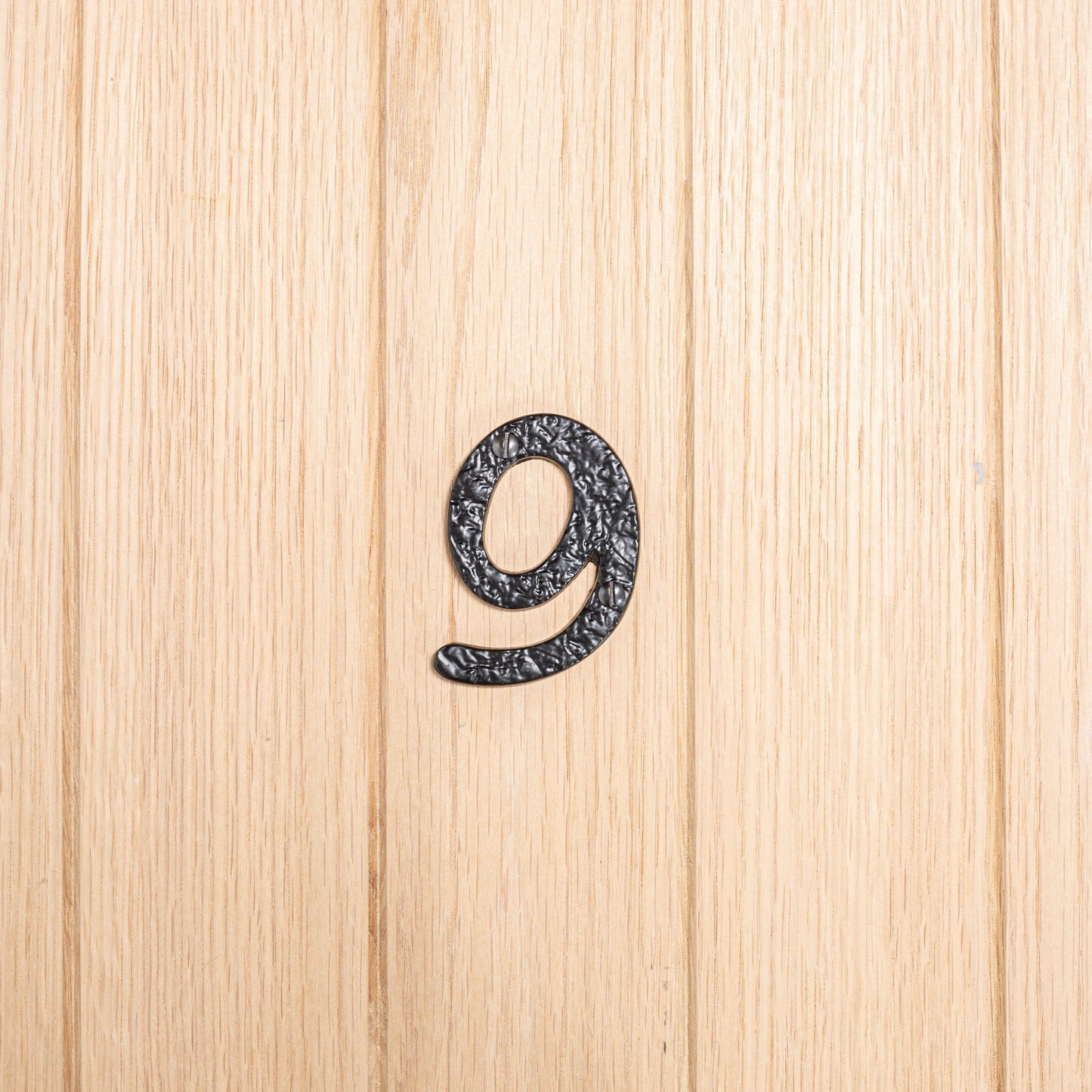 80mm Grey Rustic Iron House Number 9