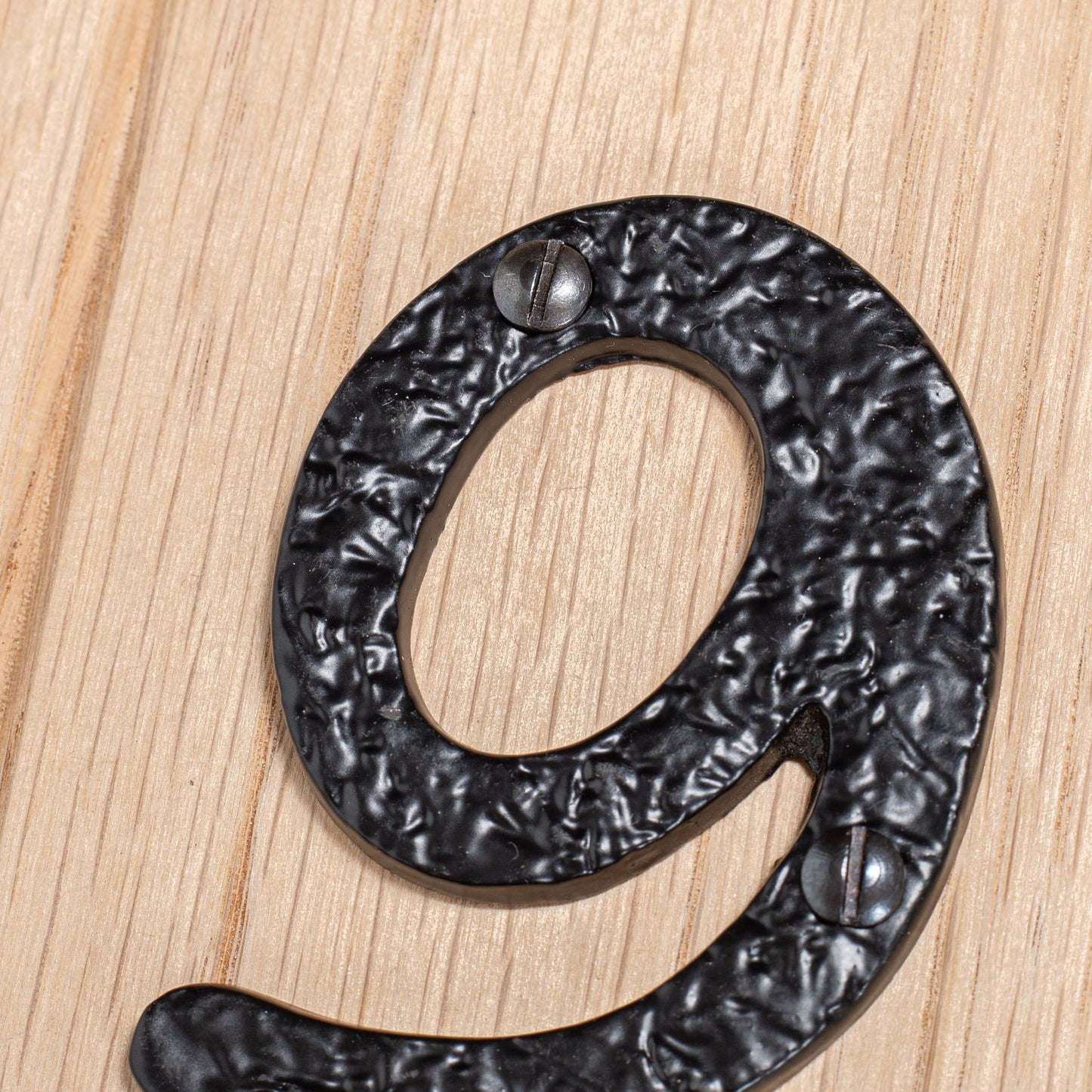 80mm Grey Rustic Iron House Number 9