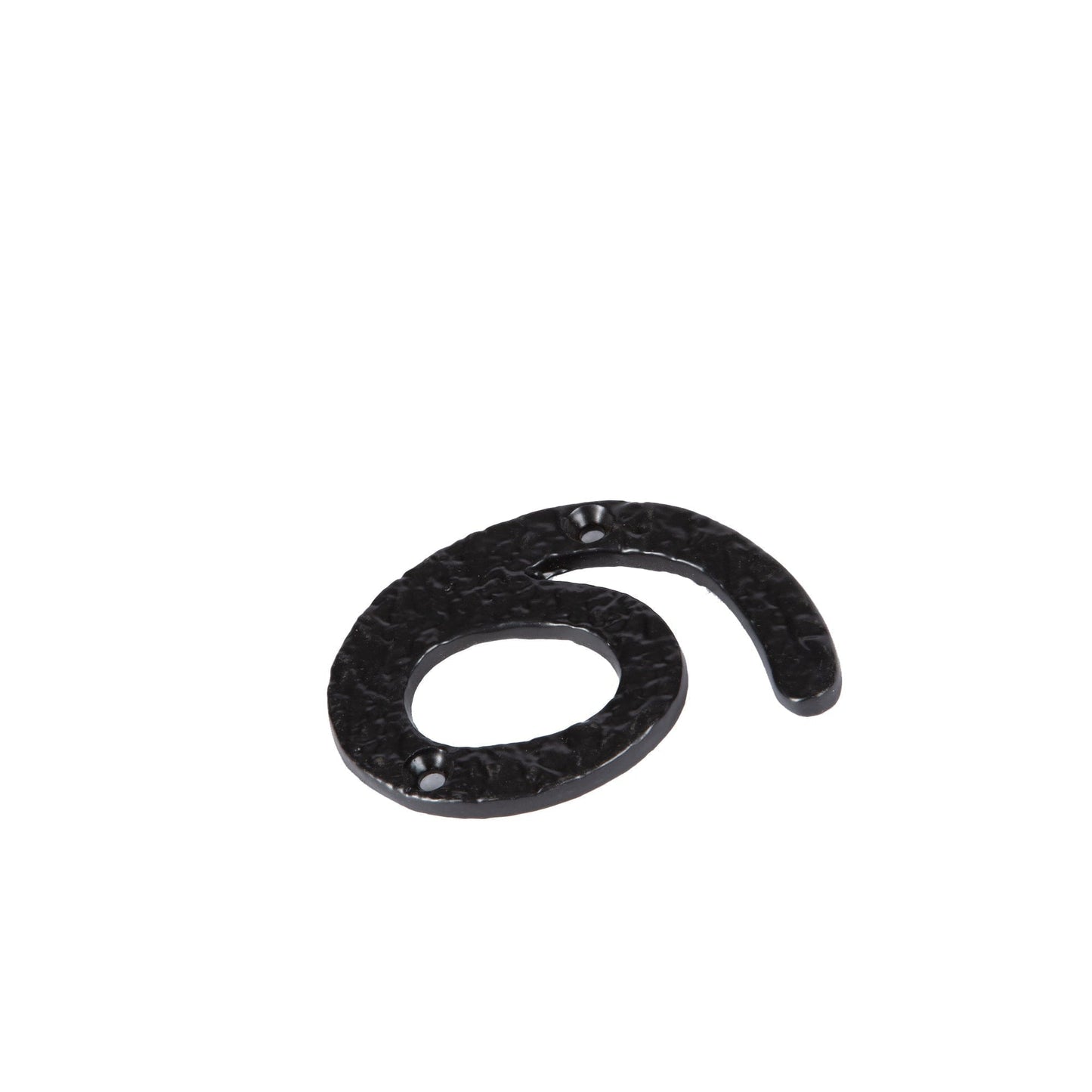 80mm Black Rustic Iron House Number 6