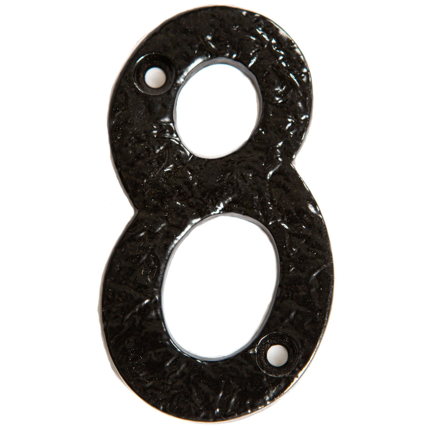 80mm Black Rustic Iron House Number 8