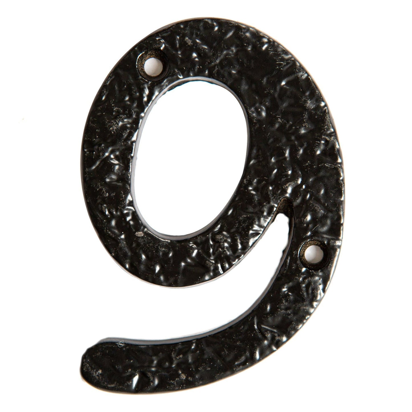 80mm Black Rustic Iron House Number 9