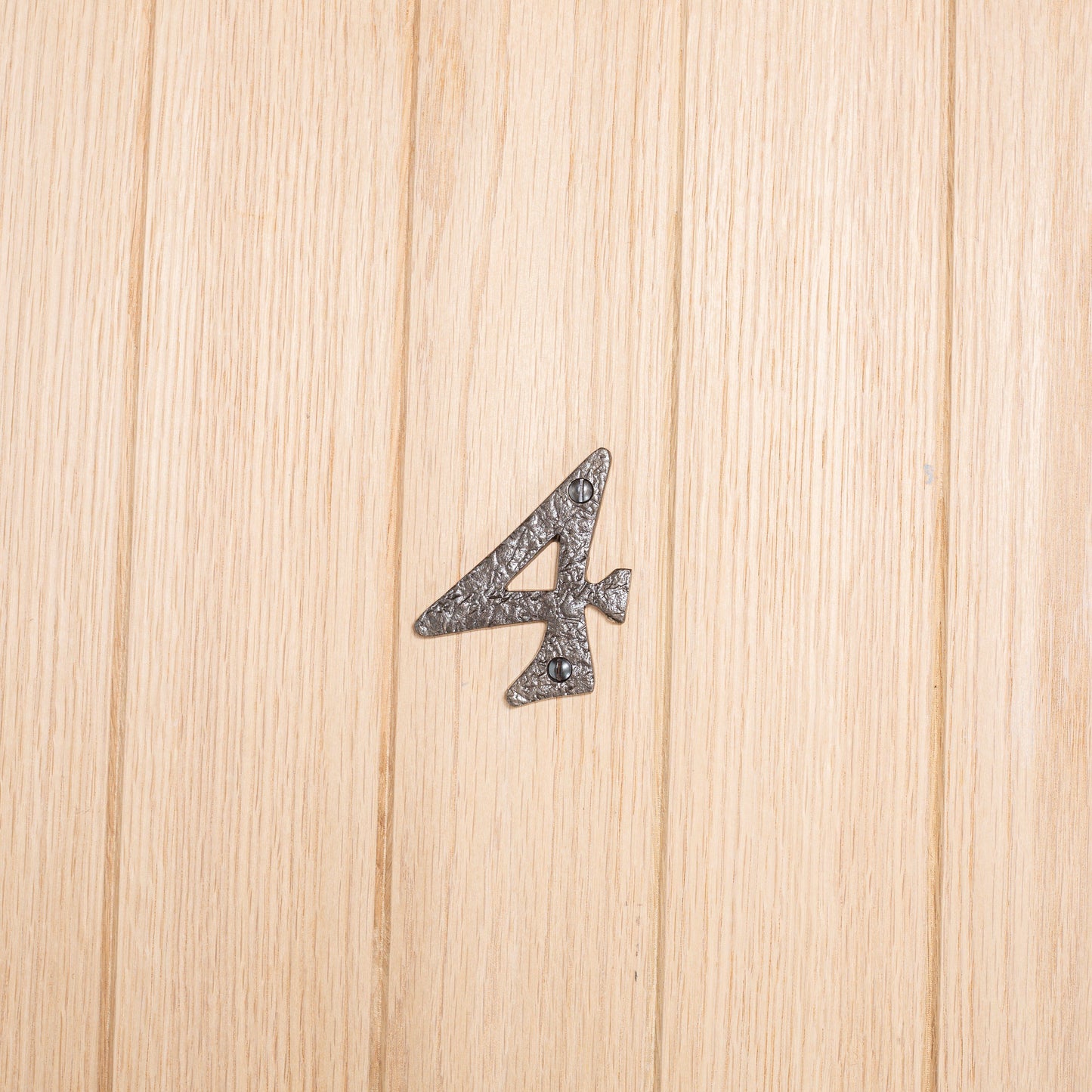 80mm Black Rustic Iron House Number 4