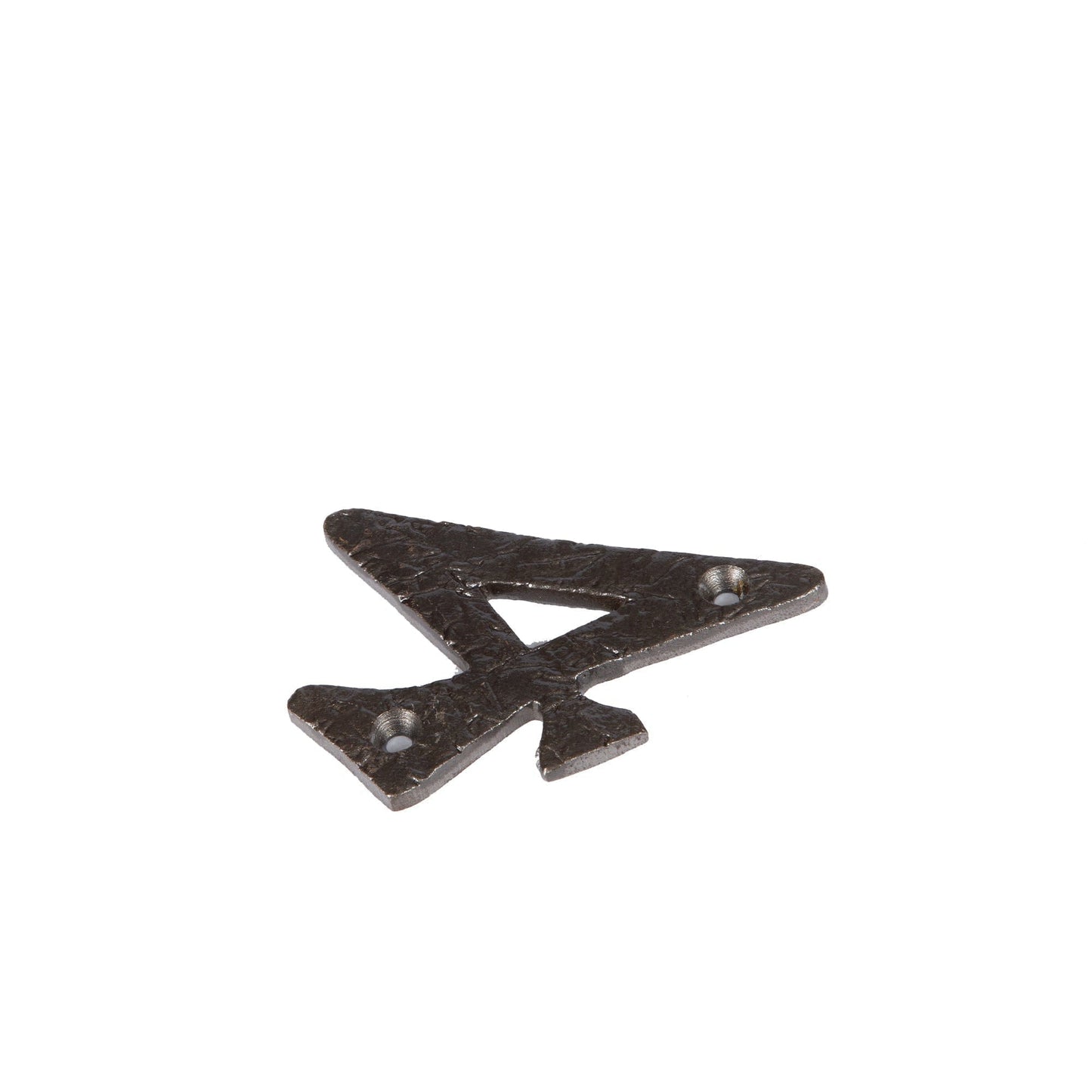 80mm Grey Rustic Iron House Number 4