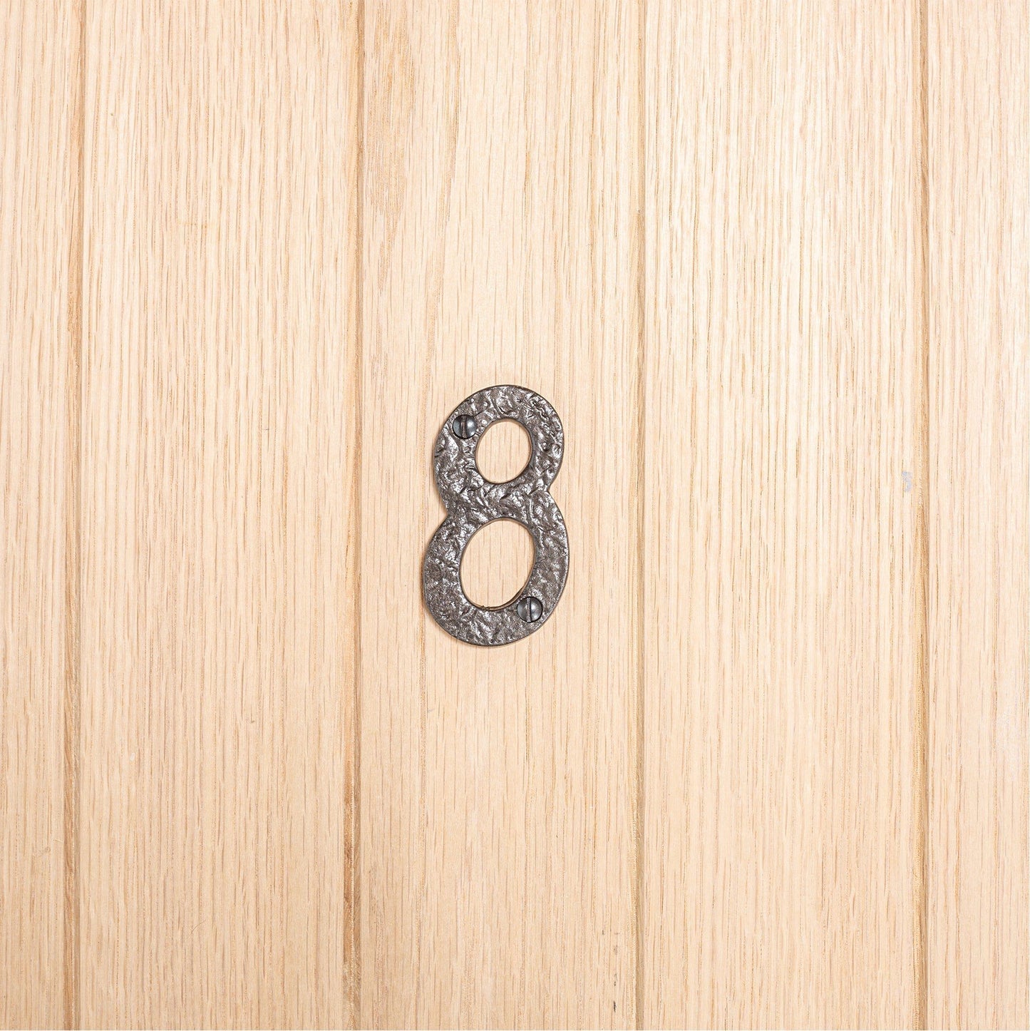 80mm Black Rustic Iron House Number 8